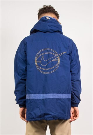 VINTAGE NIKE BASKETBALL HOODED JACKET COAT