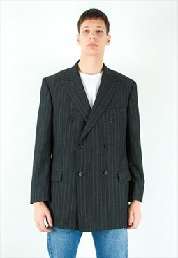 Loro Piana UK 44 US Blazer Jacket Coat Striped Merino Wool