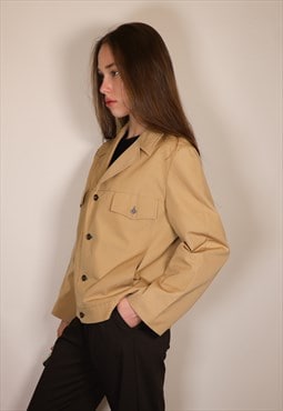 Vintage men jacket, Harrington in beige Y2K