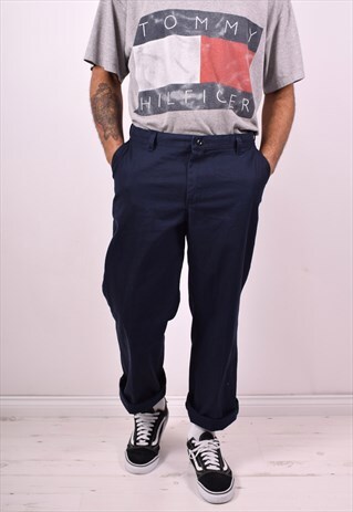MENS VINTAGE TROUSERS W32 L30 BLUE 90S