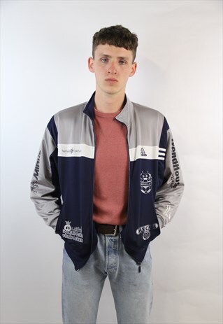 VINTAGE ADIDAS 90'S PATTERNED SPORTS JACKET