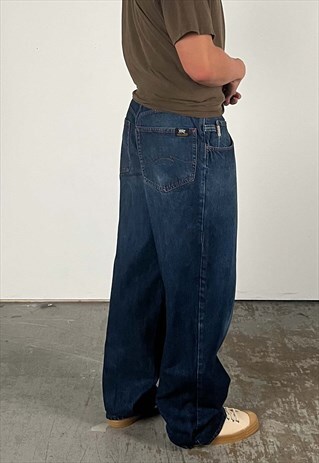 Vintage Parasuco Baggy Jeans Men's Dark Blue