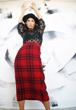 TARTAN VINTAGE BLANKET SKIRT
