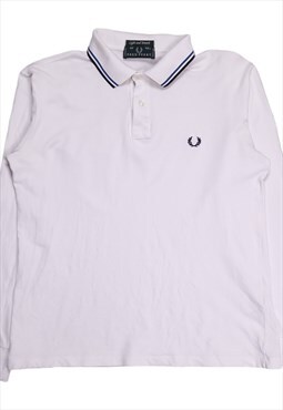 Fred Perry Twin Tipped Long Sleeve Polo Shirt Size Large