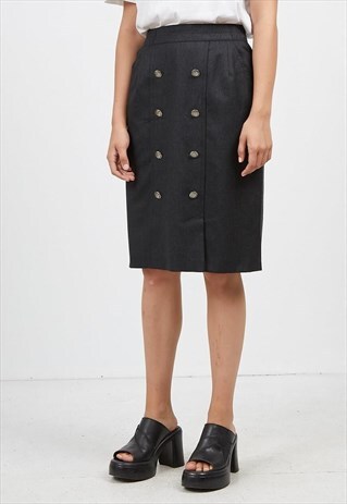 VINTAGE BLACK MADELEINE MINI SKIRT