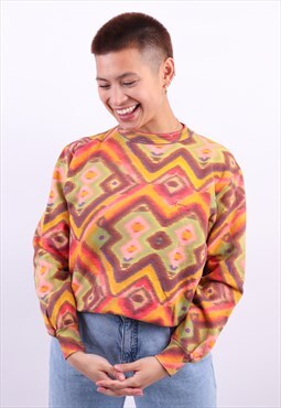 Vintage American System Patterned Sweatshirt in Multicolour