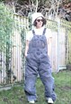 Vintage 1990s Carhartt denim dungarees in washed grey