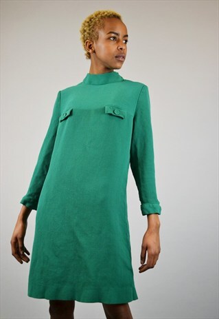 VINTAGE 60'S LONG-SLEEVED SHIFT DRESS