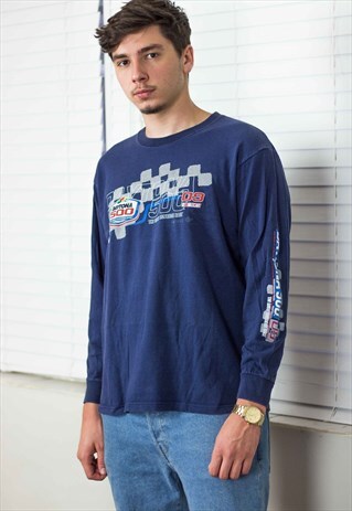 VINTAGE NASCAR T-SHIRT LOGO RACING 90S L 9