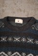 VINTAGE BHS KNITTED JUMPER ABSTRACT PATTERNED GRANDAD