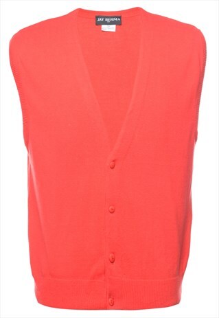 Vintage Button Through Sweater Vest - M