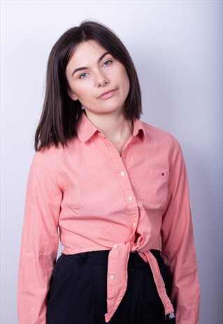 TOMMY HILFIGER PEACH TIE SHIRT