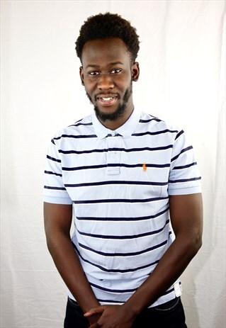 VINTAGE STRIPED SPORT POLO RL SHIRT