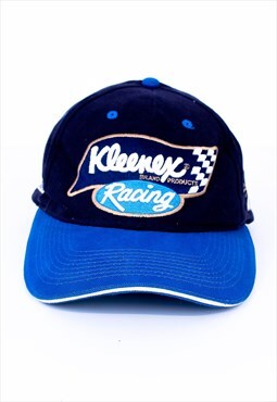 Vintage Nascar Racing Cap Kleenex Logo Colour Block Black 