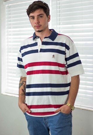 VINTAGE TOMMY HILFIGER SHIRT LOGO 90S L 9.7