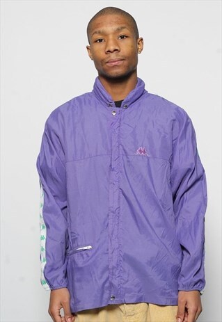 VINTAGE KAPPA PURPLE TAPE LOGO THIN JACKET