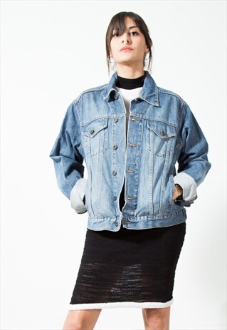VINTAGE 80S CLASSIC BASIC DENIM JACKET / S1613