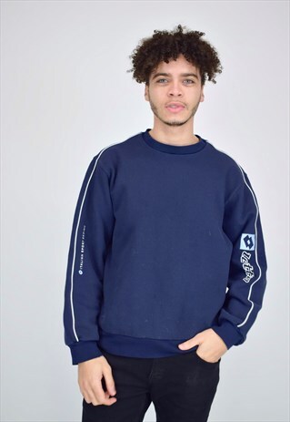 VINTAGE 90'S NAVY BLUE LOTTO SWEATSHIRT