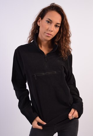 VINTAGE KAPPA FLEECE JUMPER BLACK