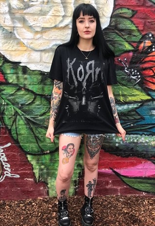 VINTAGE KORN TSHIRT - 42" - 44" CHEST UNISEX