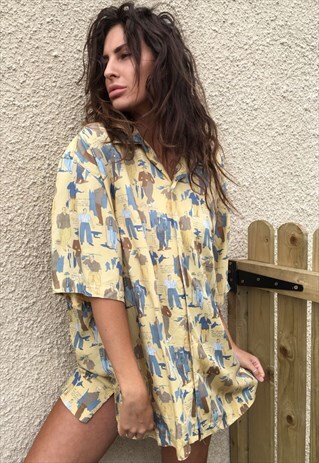 OVERSIZED RETRO 90S 80S VINTAGE UNISEX FESTIVAL SHIRT