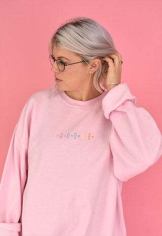 G&G UNISEX BABY PINK PASTEL GG SWEAT EM