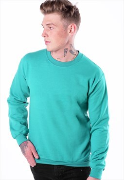 Essential Blank Jumper Sweater Pullover - Turquoise Blue