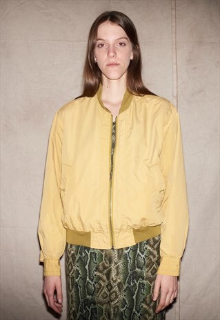90S MUSTARD UNISEX NORMCORE CLASSIC BOMBER JACKET