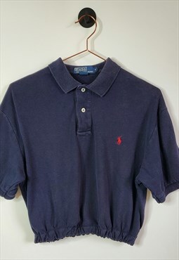 Reworked Ralph Lauren Crop Polo Shirt Size 12-14 