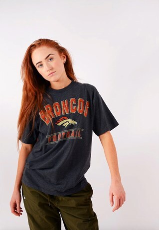 VINTAGE NFL DENVER BRONCOS TEE DARK GREY