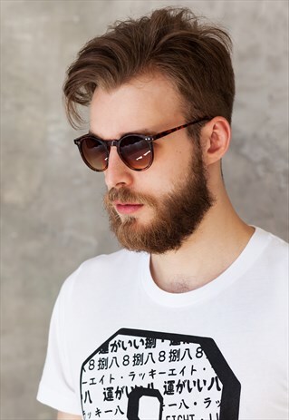 TORTOISESHELL SUNGLASSES - TORTOISE SHELL OXFORD ROUND MEN'S