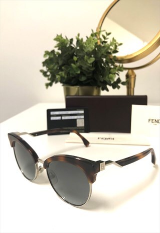 FENDI FF 0229/S RETRO CATS EYES TORTOISESHELL SUNGLASSES.