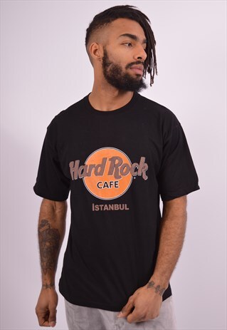 HARD ROCK CAFE VINTAGE ISTANBUL T-SHIRT TOP MEDIUM BLACK 90S