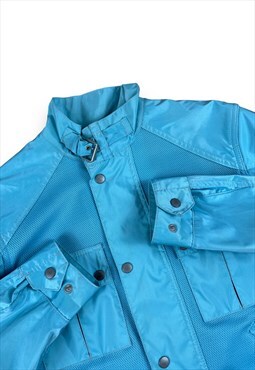 Bellstaff Vintage Y2K Blue jacket Buckle detail Zip pockets 