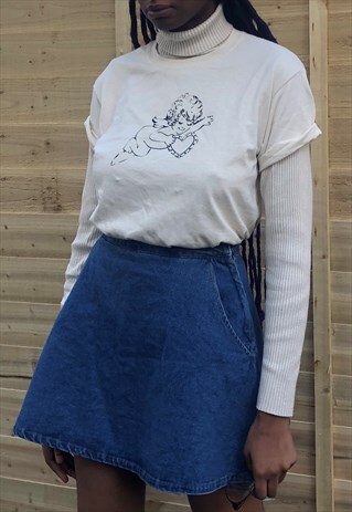 90S VINTAGE DENIM SKIRT