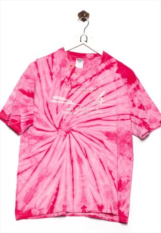 JERZEES PINK SKI JUMPING & NORDIC COMBINED PRINT T-SHIRT