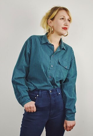 VINTAGE 90S STRIPED COTTON SHIRT