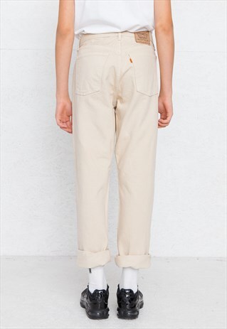 VINTAGE BEIGE LEVI'S 615 FIT DENIM JEANS