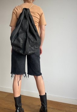 Vintage Unique Leather Berlin Oversized Backpack