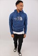 VINTAGE MEN'S THE NORTH FACE BLUE PULLOVER HOODIE