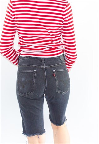 RETRO BLACK WASH LEVI SHORTS