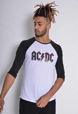 VINTAGE AC/DC BAND T-SHIRT WHITE