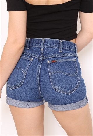 VINTAGE 90S LEE BLUE DENIM SHORTS