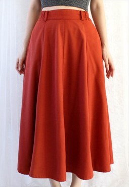 Vintage High Waisted Skirt Oranje S B111