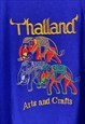 VINTAGE SINGLE STITCH T-SHIRT THAILAND EMBROIDERED BLUE L