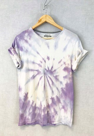 VINTAGE 90S TIE DYE TEE T-SHIRT PASTEL PURPLE