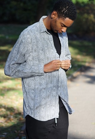 VINTAGE // 80'S // PATTERNED SHIRT