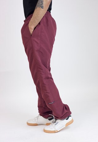 VINTAGE CHAMPION BURGUNDY TRACKSUIT BOTTOMS