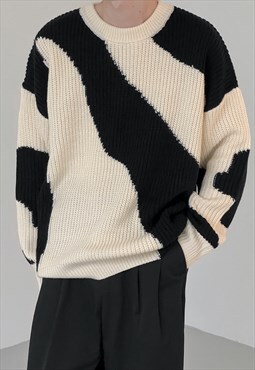 Men's cow pullover sweater S VOL.1