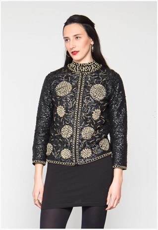 RARE VINTAGE 80'S SEQUIN ENCRUSTED DISCO TROPHY JACKET